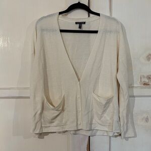 Eileen Fisher Off-White Cardigan Sweater